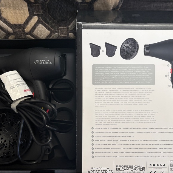 Sam Villa Other - Artist Series Black Professional Blow Dryer